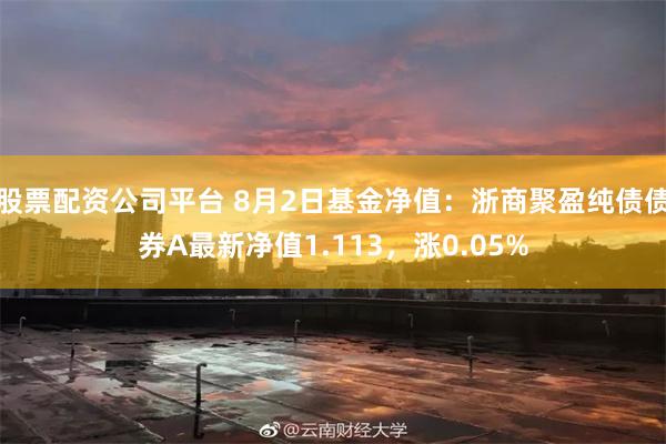 股票配资公司平台 8月2日基金净值：浙商聚盈纯债债券A最新净值1.113，涨0.05%