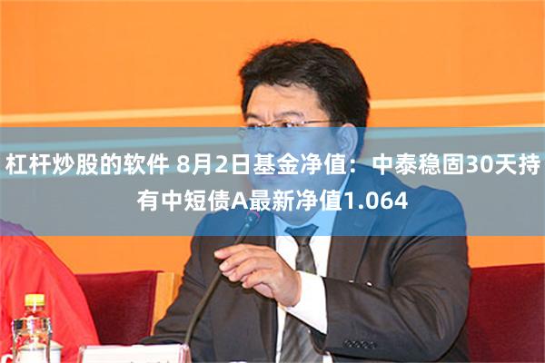 杠杆炒股的软件 8月2日基金净值：中泰稳固30天持有中短债A最新净值1.064