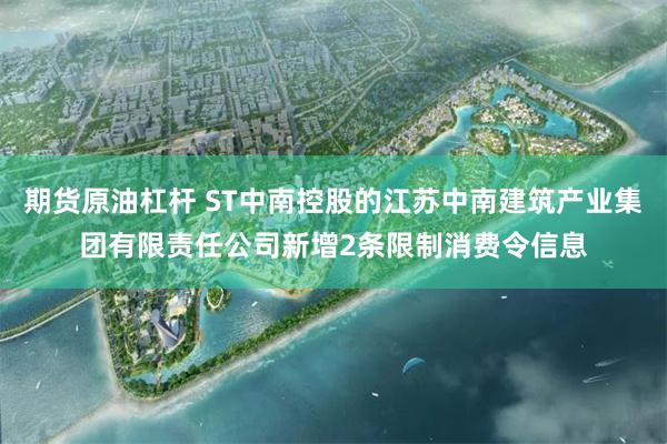 期货原油杠杆 ST中南控股的江苏中南建筑产业集团有限责任公司新增2条限制消费令信息