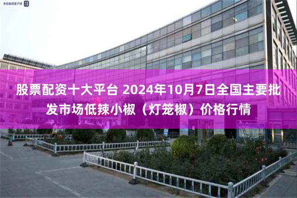 股票配资十大平台 2024年10月7日全国主要批发市场低辣小椒（灯笼椒）价格行情